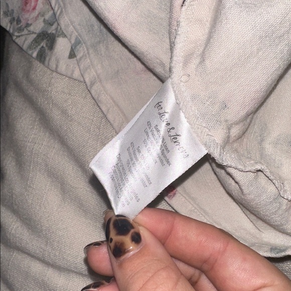 For Love and Lemons Dress | Rose Floral Striped Linen Blend Dress | Small - Picture 11 of 11